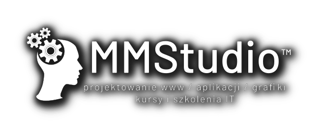 Logo MMStudio - projektowanie www, aplikacji, grafiki. Kursu i szkolenia IT.